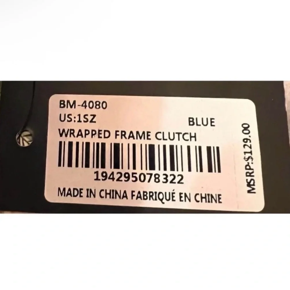 NWT Badgley Mischka Blue Dumpling Clutch - Picture 10 of 14